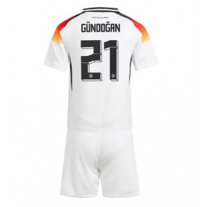 Německo Ilkay Gundogan #21 Dětské Domácí dres komplet ME 2024 Krátký Rukáv (+ trenýrky)